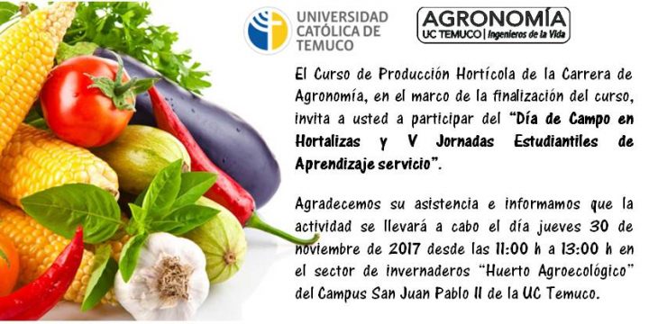 Invitacion Día de Campo y V Jornadas Estudiantiles de Aprendizaje y Servicio